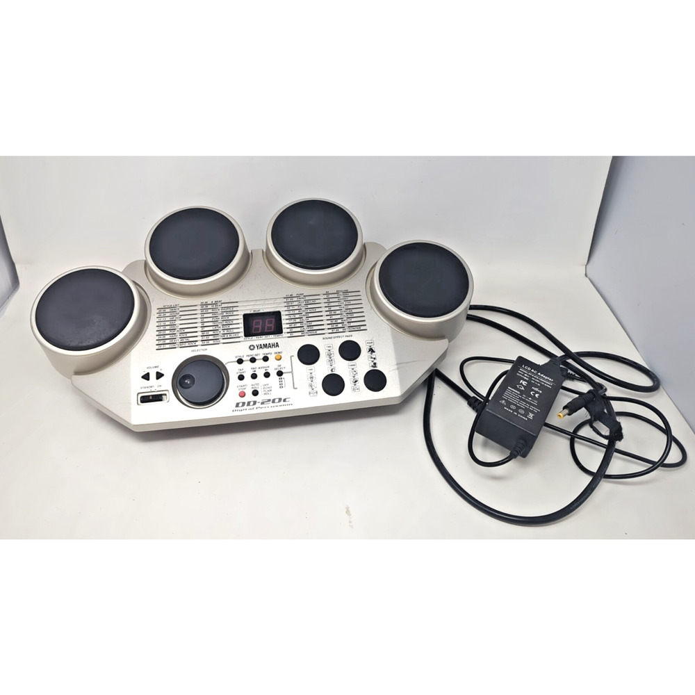 Yamaha DD-20C Digital Percussion Drum Machine w/ charge cable Tested Working